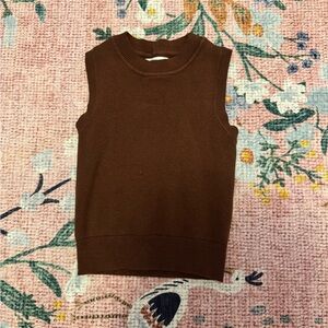 Zara Kids Chocolate Brown Sleeveless Sweater